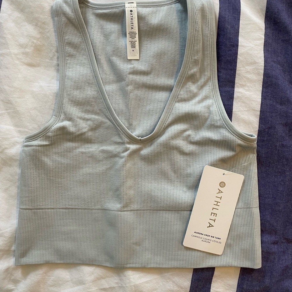 Athleta Aurora Ribbed Crop Tank/Bra